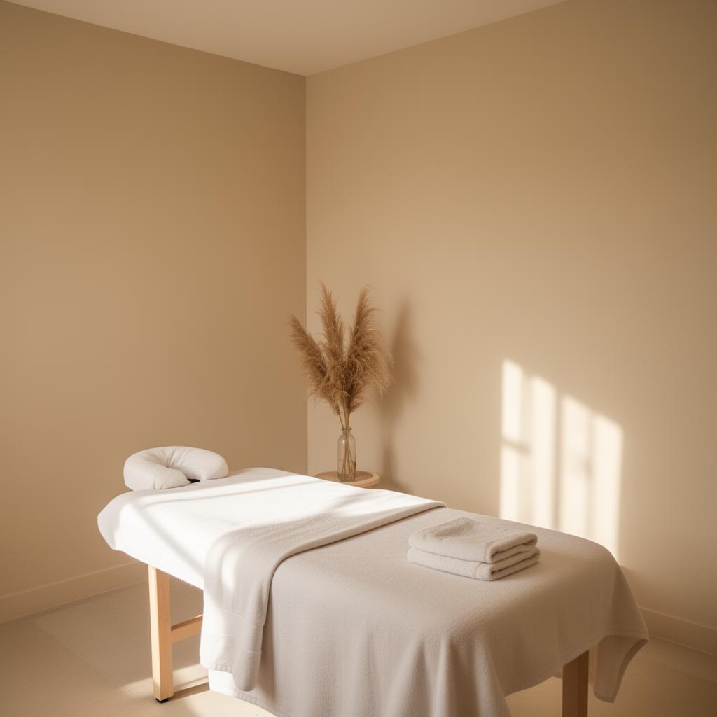 The calm private treatment room